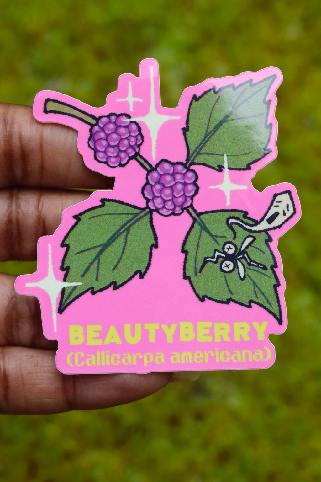 Beautyberry Plant- Die-Cut Glossy Sticker