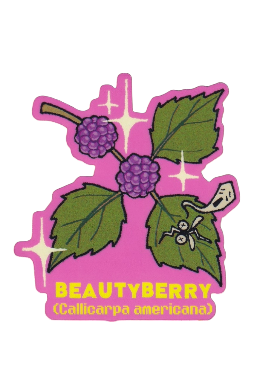 Beautyberry Plant- Die-Cut Glossy Sticker