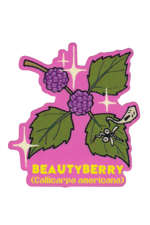 Beautyberry Plant- Die-Cut Glossy Sticker