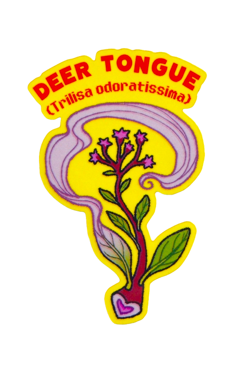 Deer Tongue Plant- Die-cut Vinyl Glossy Sticker