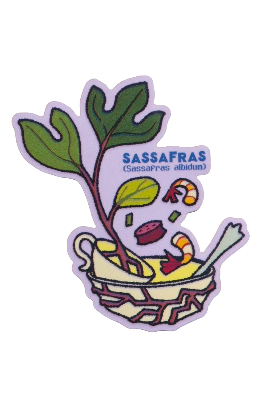 Sassafras Plant - Die-Cut Vinyl Glossy Sticker
