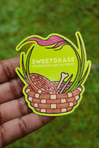 Sweetgrass Plant - Die-Cut Vinyl Glossy Sticker